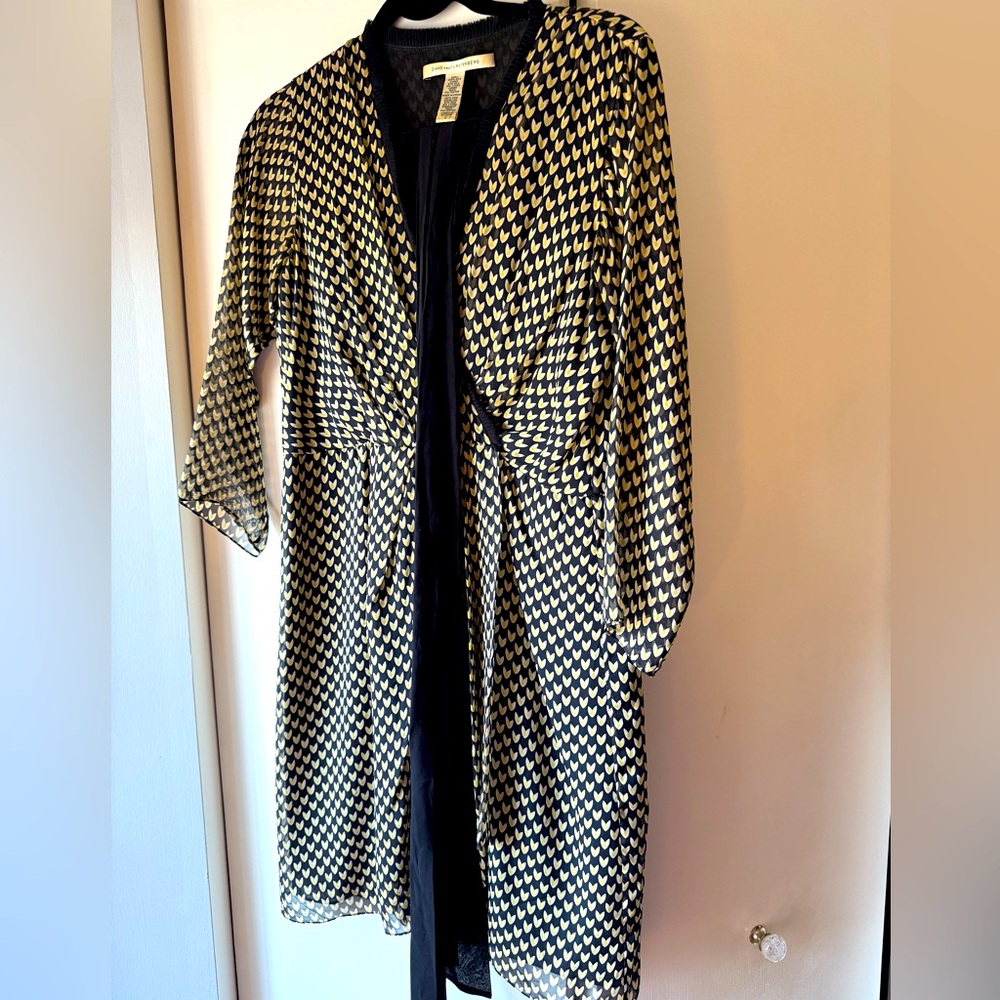 Vintage DVF dress with hearts and black lining